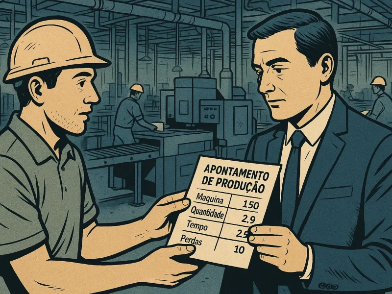 apontamento de produção